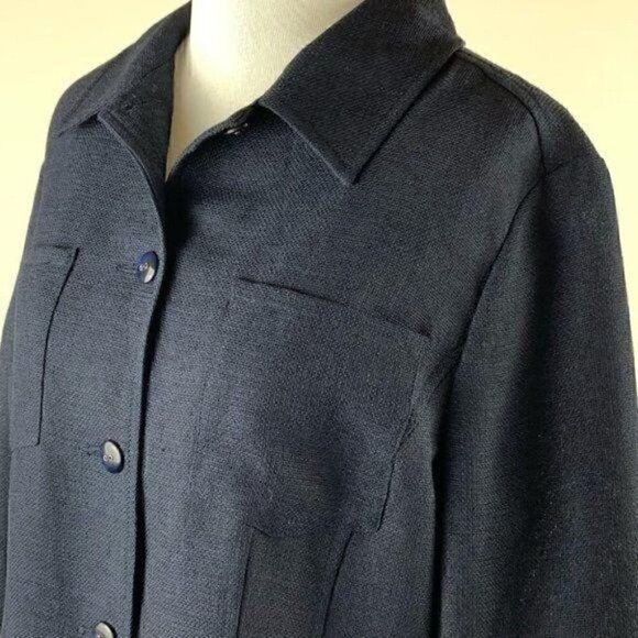 Emma James blazer size 12 navy blue with pockets 90s vintage - Picture 8 of 10